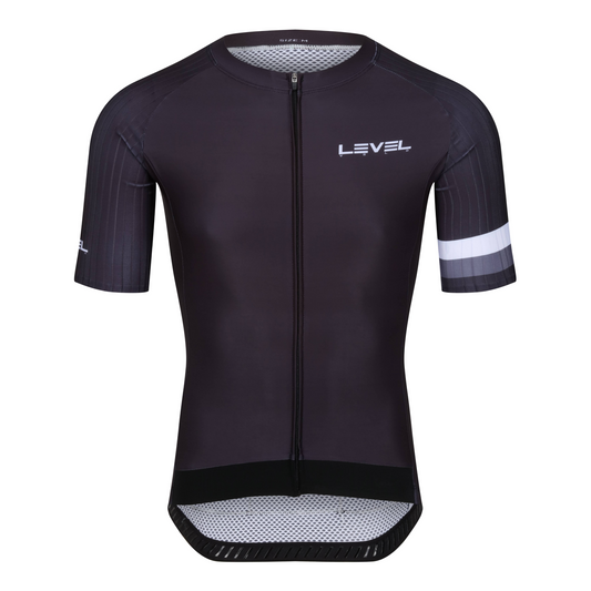 mens elite black aero cycling jersey level velo