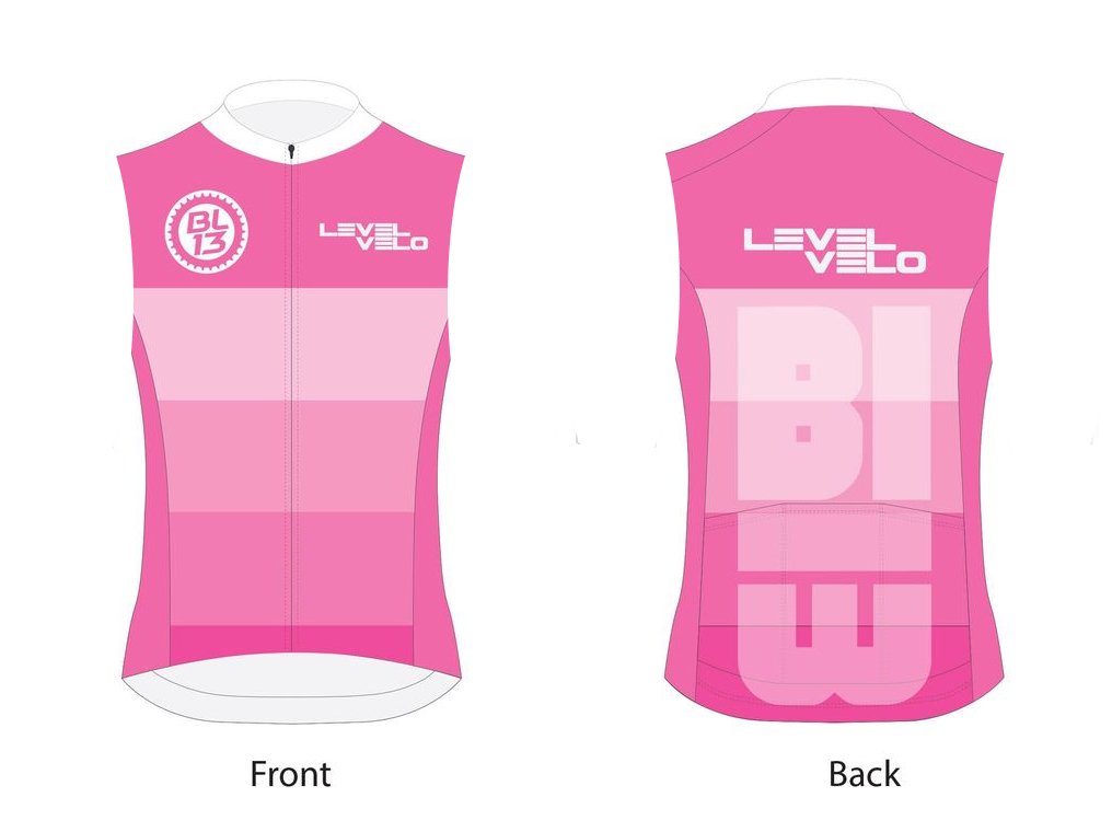 ladies BL13 cycling gilet pink level velo