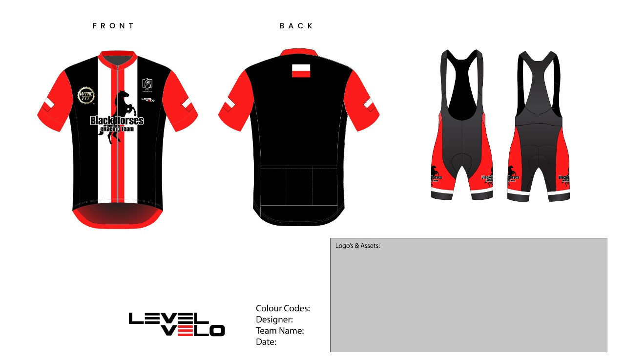 black horses eracing team black cycling collection