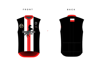 black horses eracing team black cycling vest