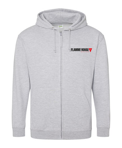 Flamme Rouge Racing Zipped Hoodie - Black/Gray/Pink