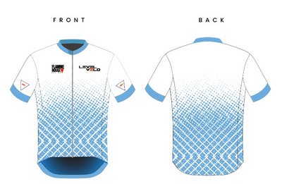 flamme rouge racing aero cycling jersey blue